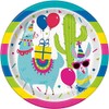 Unique 73224 Llama Party Round Dessert Plates, 7", Nylon/A, 8