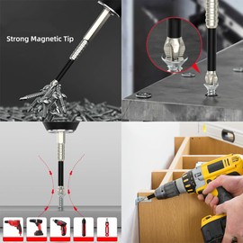 KEWAYO 6-Pack PH2 Screwdriver Bits - Premium Steel, Magnetic, Non-Slip, High Precision - 1/4" Hex Shank for Power Drills