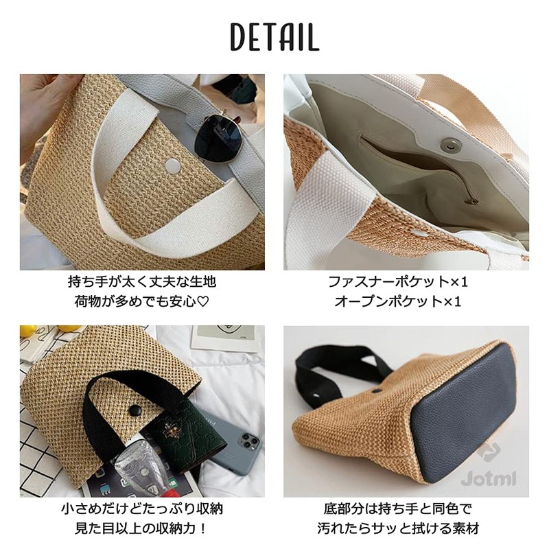 Jotml Women's Basket Bag, Elegant, With Scarf, Lightweight, Mini Tote,