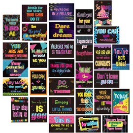 Pajean 120 Pcs Inspirational Encouragement Quote Cards Motivational Kindness Appreciation Gratitude Business Cards Note Cards Mini for Employee, Students, Teachers, Kids, Family, 30 Styles