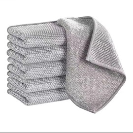 15 PCS Trapos de Limpieza de Alambre Multiusos,Lavar Platos en Húmedo y Seco Paño,Trapos de Alambre Multiusos,Trapos de Alambre de Doble Capa,Almohadillas de Fregar Metálicas Reutilizables