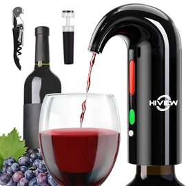 Electric Wine Aerator,Wine dispenser,Aeration and Decanter Wine Pourer,Red White Wine Accessories,Wine Gifts Father's Day Gifts-Black