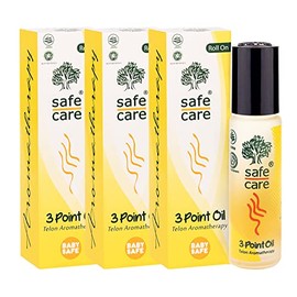Safe Care 3 Point Oil Roll-on, 3.3 fl oz (10 ml) x 3 Piece Set, Aroma Oil