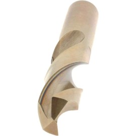 Hertel 42259 Stub Drill Bit: 0.6875" Diam 135deg Cobalt Oxide & Straw Finish, Sp