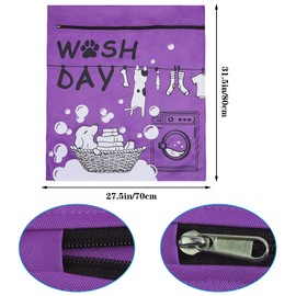 olyee Pet Laundry Bag 70 * 80cm for Washing Machine Petwear Wash Bag, Keep Your Washing Machine Free from Hair-Ideal for Dogs,Cats,Hamsters,Horses's Towels,Blankets,Toys(Purple)