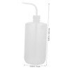 Ciieeo 2pcs Plastic Safety Wash Bottles with Curved Spout and