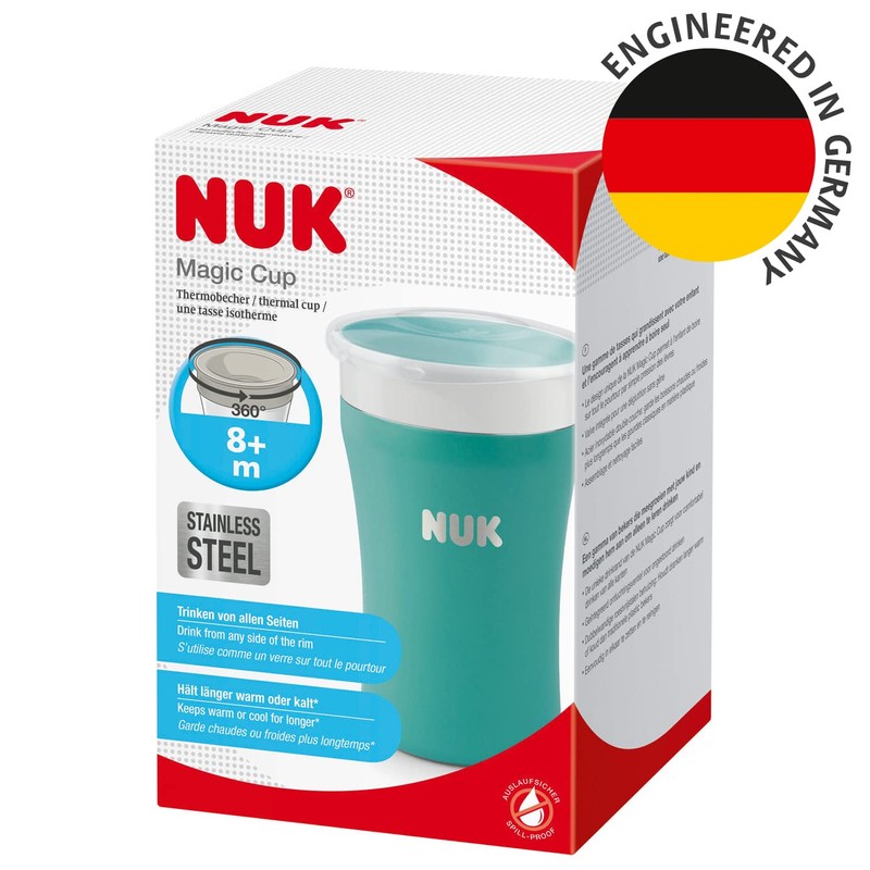 NUK Magic Cup Stainless Steel Sippy Cup | 8+ Months