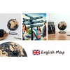 Exerz Cork Globe 14cm Pinnable, English Map, Pins Included, Natural