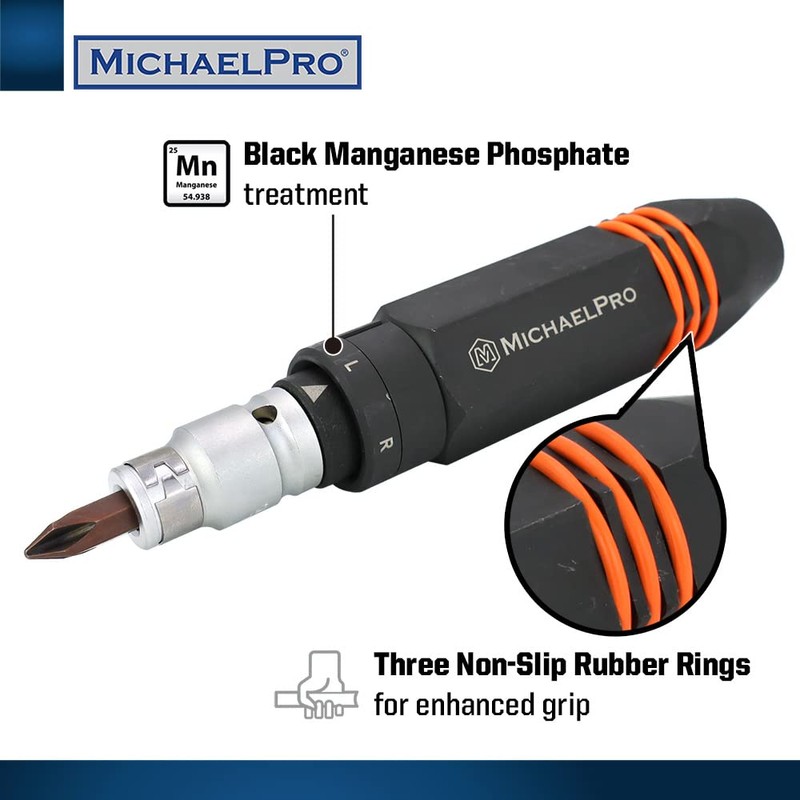MichaelPro Manual Impact Driver, 6-sided Non-Slip Grip, Heavy Duty (1/2-Inch)