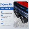 FAIZJUNBEN Carbon Fiber Exhaust TipsDual exhaust tips with 2.1-inch inlet