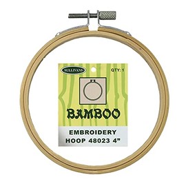 Sullivans Bamboo Embroidery Hoop 5 Pieces, 10 cm Diameter