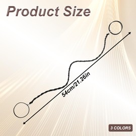 Piriuuo 3 Pcs 16" Elastic Spiral Hair Ties, No Damage Rip Tie Hair Ties for Women Strong Braided Ponytail Holders Multicolor Gym Hair Accessories for Sports, Swimming, Diving