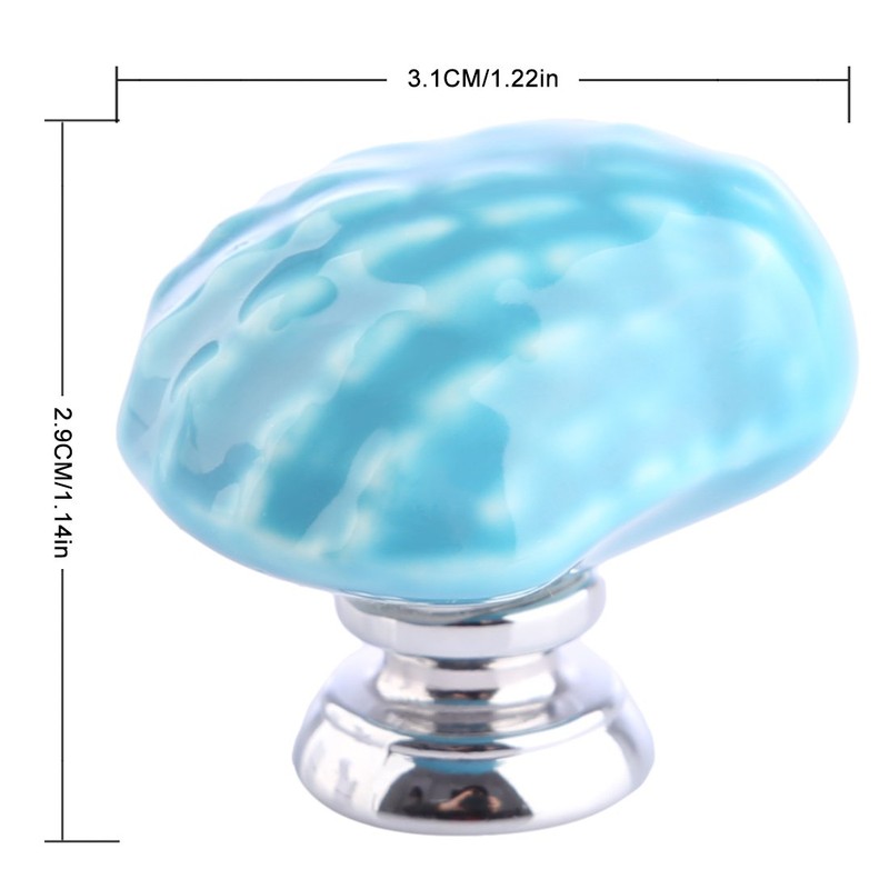 Joyindecor Ceramic Seashell Nautical Drawer Pulls Handles for Kitchen Cabinet