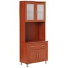 HODEDAH IMPORT Tall Standing Kitchen Cabinet with Top and Bottom