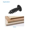 sourcing map M4 x 12mm Wood Screws Phillips Flat Head