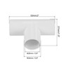 MECCANIXITY PVC Conduit Coupler T-Shaped Fittings 20mm 3 Ways for