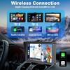 Wireless Carplay Screen for Car, 7" HD IPS Touch Screen