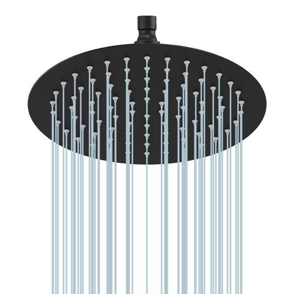 BESy 8 Inch Rain Shower Head, 8" Round Rainfall &