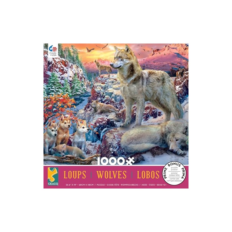 Ceaco - Wolves - Winter Wolves - 1000 Piece Jigsaw