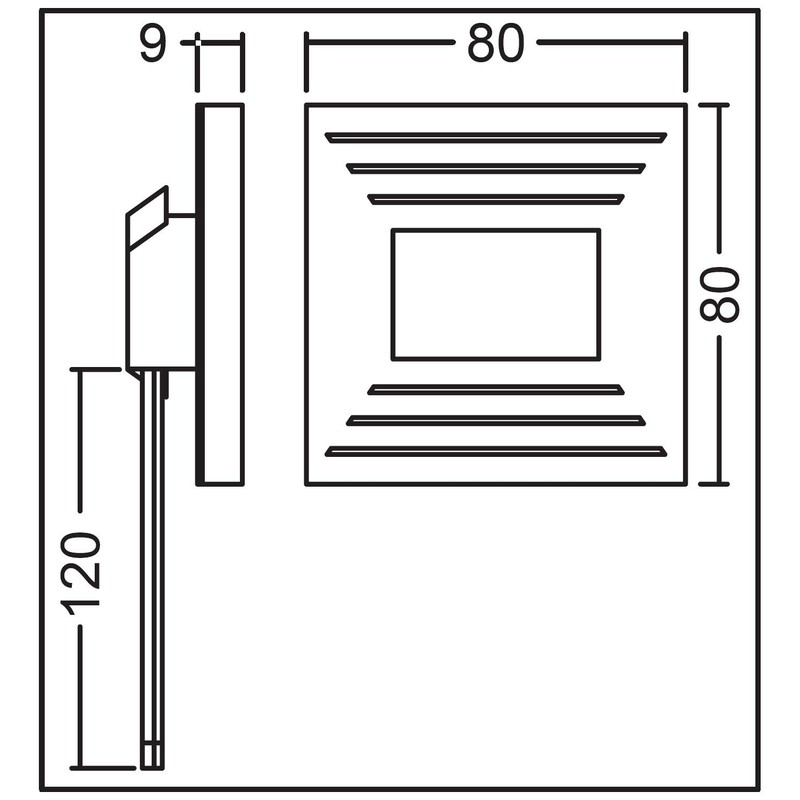 1 x IP44 Stair Spot Design LED 230 V 3000