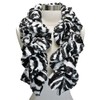 Black & White Zebra Long Scrunched Plush Scarf