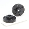 Befenybay 2PCS Black Rigid Flange Shaft Coupling,Universal Aluminum MOUNTING HUB