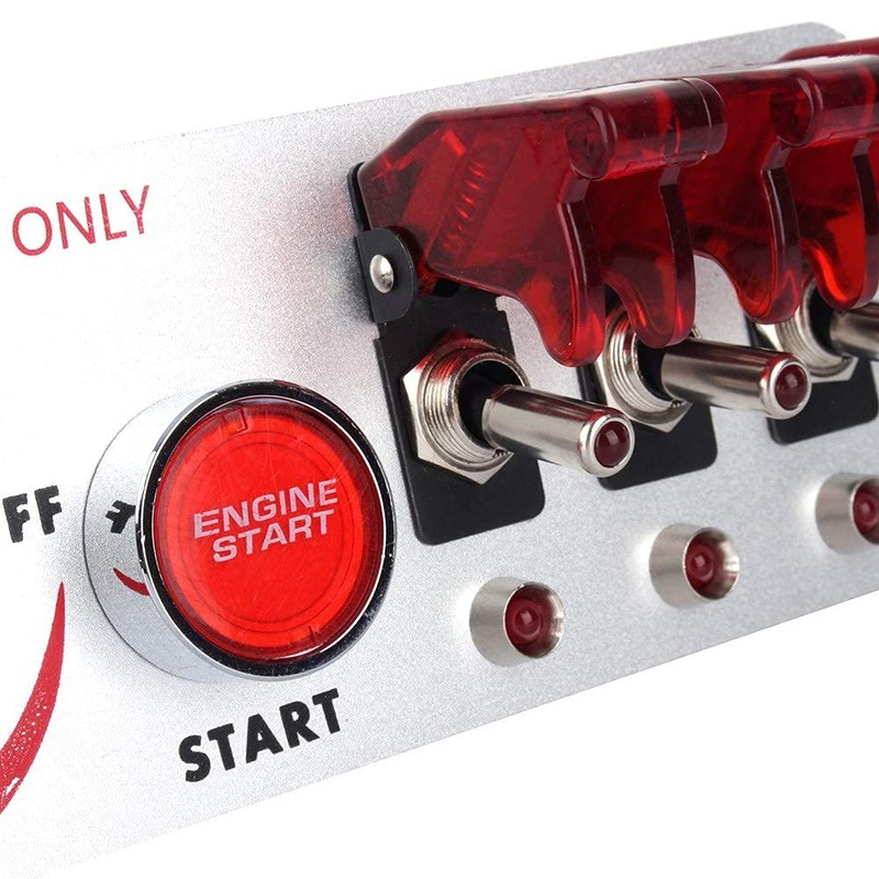 Yosoo Q2YY 12V LED Car Switch Panel Ignition Switch Panel