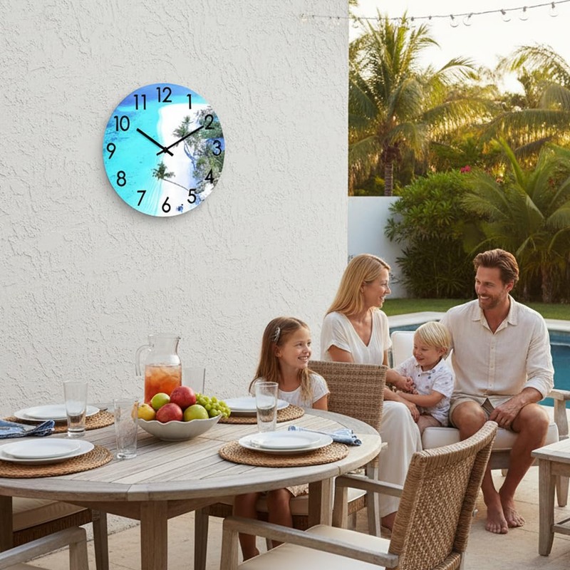 Crosstime 16 Inch Waterproof Large Outdoor Clock – Rustproof Weather