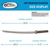 39” Air Dragon Carbon Steel Replica Katana Sword with ABS
