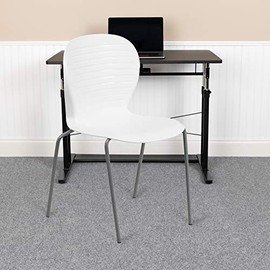 Flash Furniture HERCULES Series 551 lb. Capacity White Stack Chair