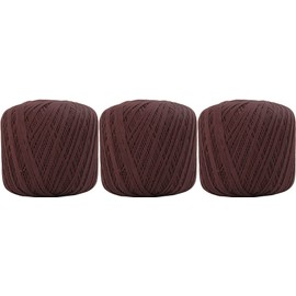 3 Ball Pack Threadart 100% Pure Cotton Crochet Thread - Chocolate Brown - Size 10 and 3 - Singles and Bulk Packs Available - Size 10 - Color 3528