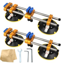 2 Pack Seamless Seam Setter with 6 inch Vacuum Suction Cups, Granite Seam Setter for Countertop Joining & Leveling, Seam Joiner for Stone, Marble,Slab, Quartz, Tile Gap Regulator