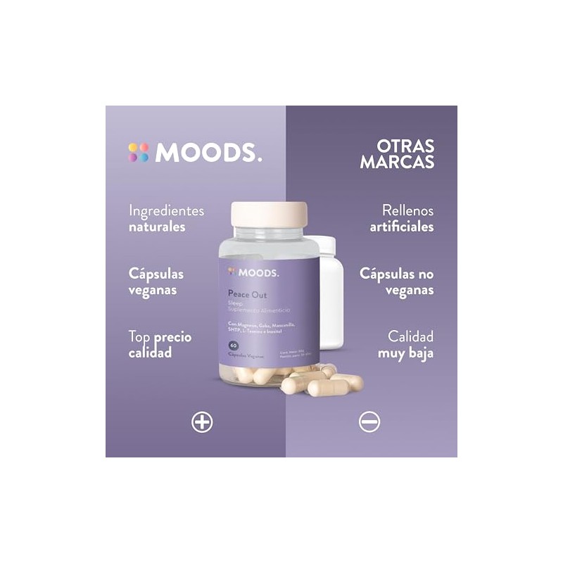 Moods Suplemento para el Sueño con Magnesio y GABA -