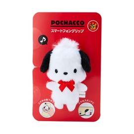 Sanrio 80514 Pochacco Smartphone Grip, 35th Anniversary Red Ribbon, Smartphone Ring, Pochacco, 35th Anniversary, Birthday, Birthday, Hold, Stand, Drop Prevention, Smartphone Grip, Smartphone Ring,