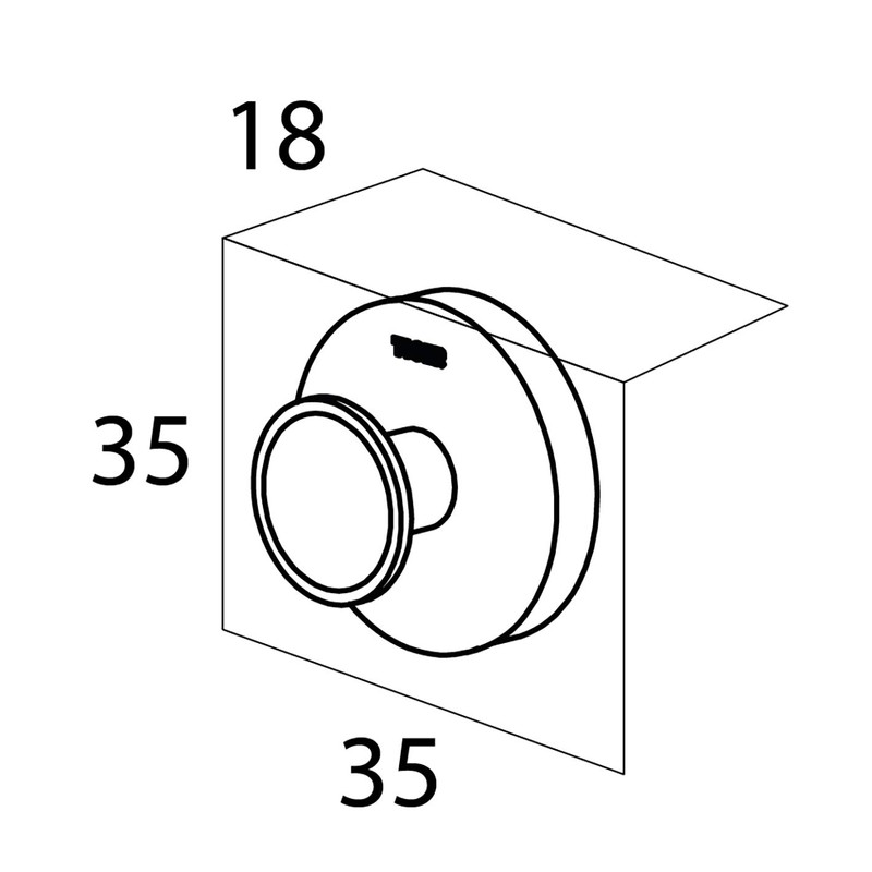 Tiger Urban, Towel hook small, White, 18x35x35mm
