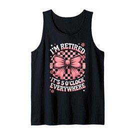 Humor Retirement Gifts Groovy Design I'm Retired Tank Top