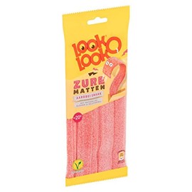 Strawberry Sour Candy Look-o-Look Sour Mats Strawberry Flavour Pack of 20 Total Weight 125 g
