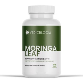 Moringa Powder Capsules - 7200mg of Pure Nutrient-Rich Moringa Powder - A Natural Green Antioxidant Superfood - Supports Energy, Gut Health+Essential Vitamins & Amino Acids