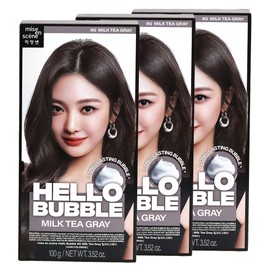 Mise-en-scène New Hello Bubble Hair Dye 9G Milk Tea Gray x3 / 미쟝센 뉴 헬로버블 염색약 9G 밀크티그레이 x3개