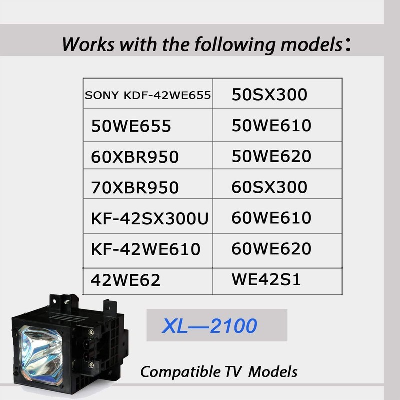 XL-2100 A1606034B XL-2100U/ XL2100/U/Replacement Lamp with Housing for Sony TVs