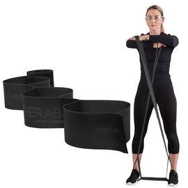 TheraBand CLX - Banda de Resistencia con bucles, Banda de 5 pies, Negra, Especial Pesada, sin látex, Banda elástica para Ejercicio, Movilidad y rehabi