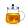 Veitron 400ml (13.52 oz) Glass Teapot with Stainless Steel Strainer,