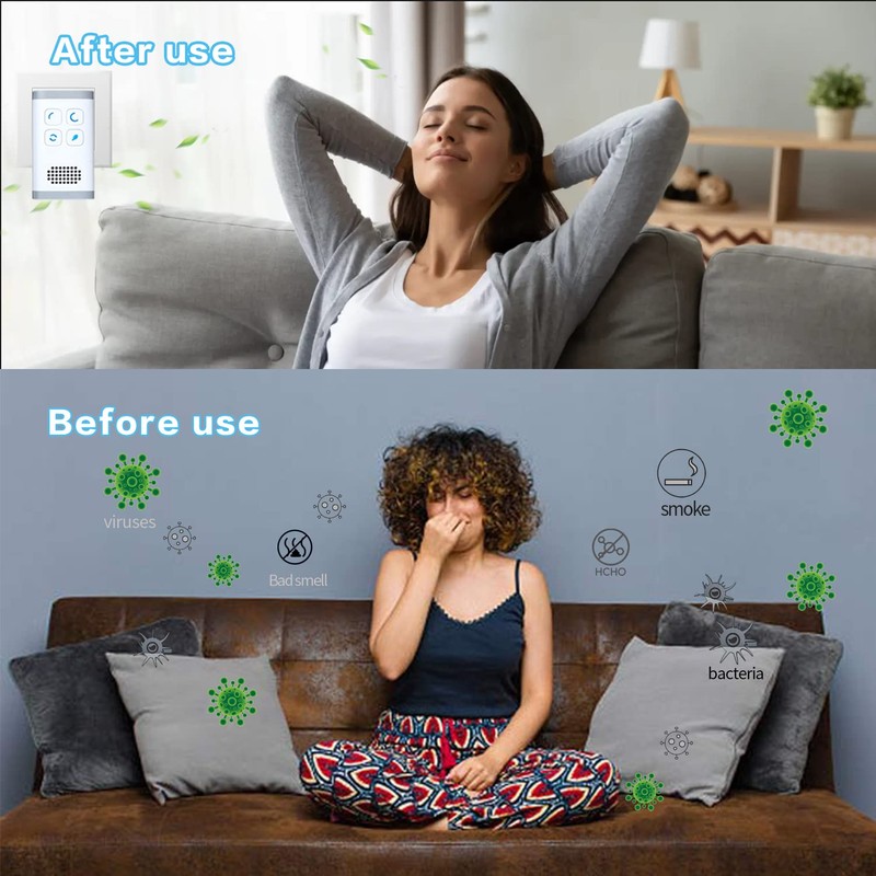 Ozone Air Purifier, Quickly Purifying Air and Eliminate Odor, Smoke