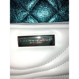 E Funkhouser NIP E Funkhouser Cosmestic Bag White Zip 8”x3x2 Wallet Wristlet Really Nice!