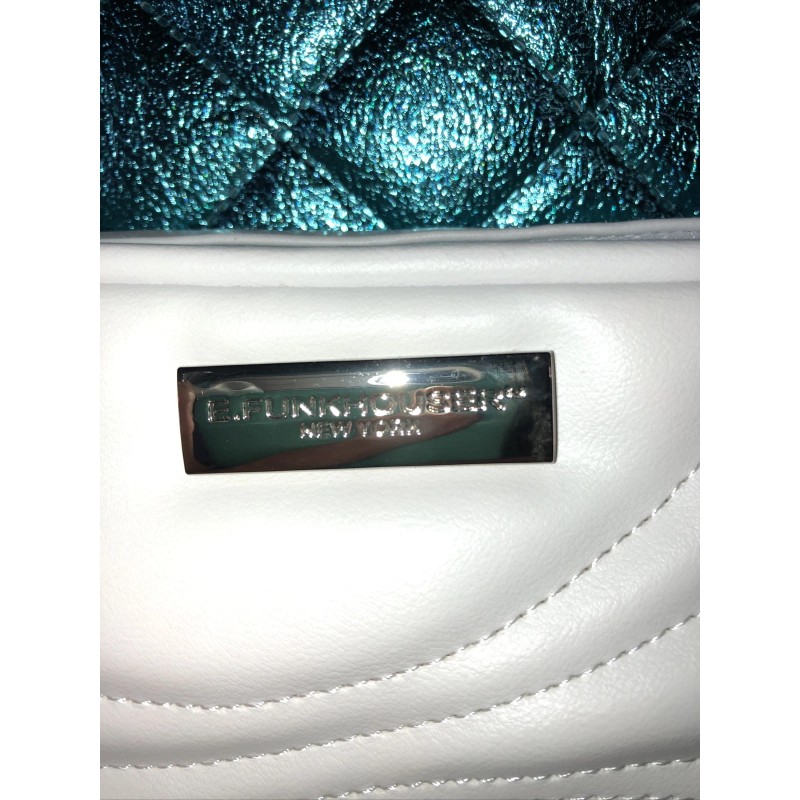 E Funkhouser NIP E Funkhouser Cosmestic Bag White Zip 8”x3x2