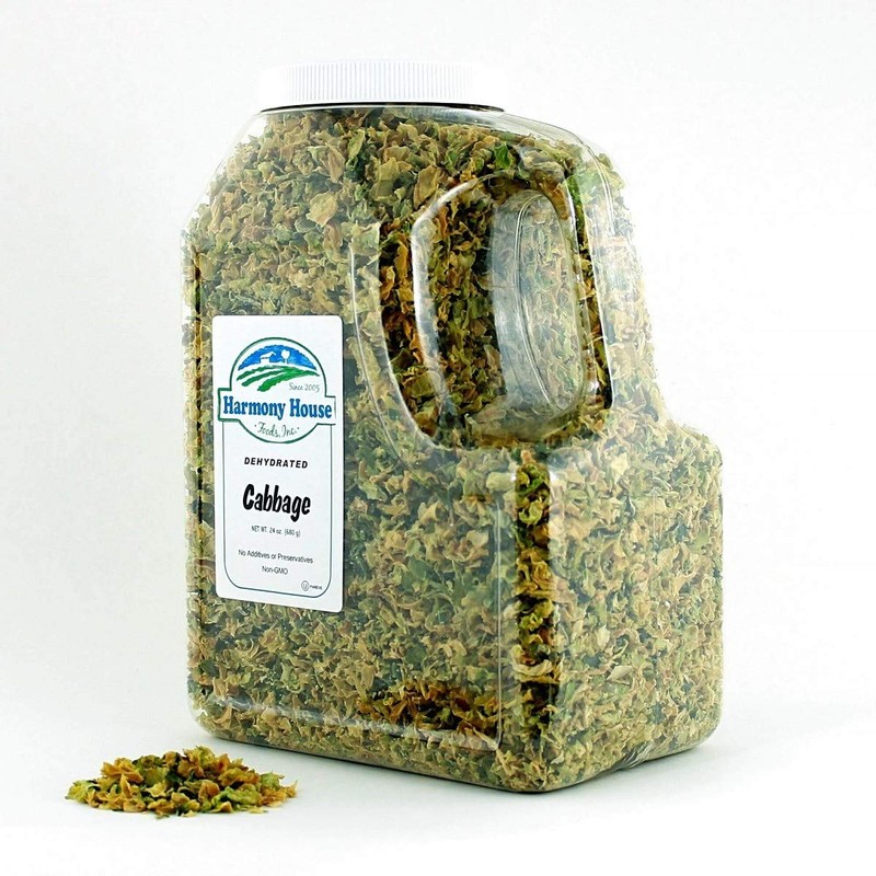Harmony House Foods, Dried Cabbage, Flakes, 48 Ounce Gallon Size