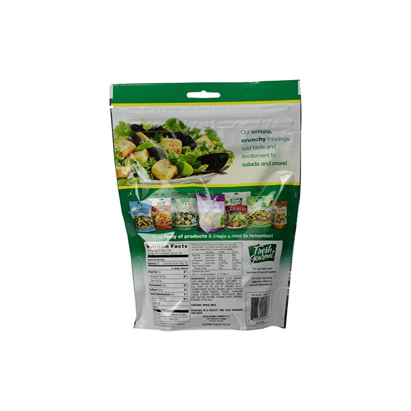 Fresh Gourmet Organic Parmesan Caesar Croutons, 4.5 Ounce -- 9