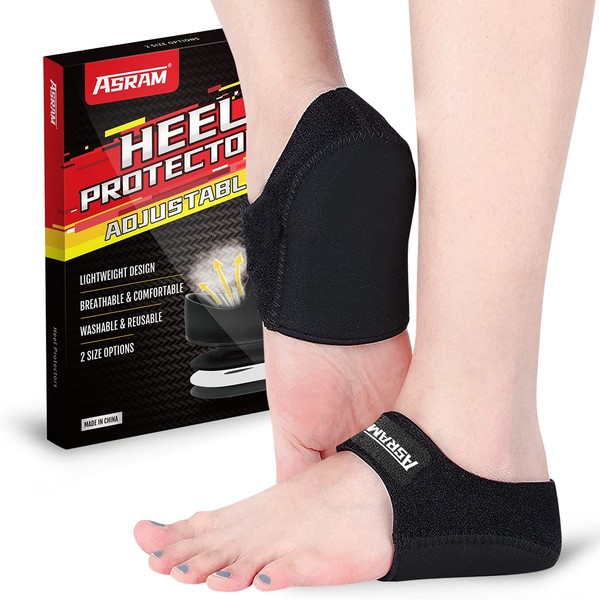 Heel Sleeve Inserts,Adjustable Heel Protectors,Heel Cups for Plantar Fasciitis, Heel Cushion for Achilles Tendonitis Bone Spur Aching Feet Relieve Heel Pain.(Women10-13/Men9-14)