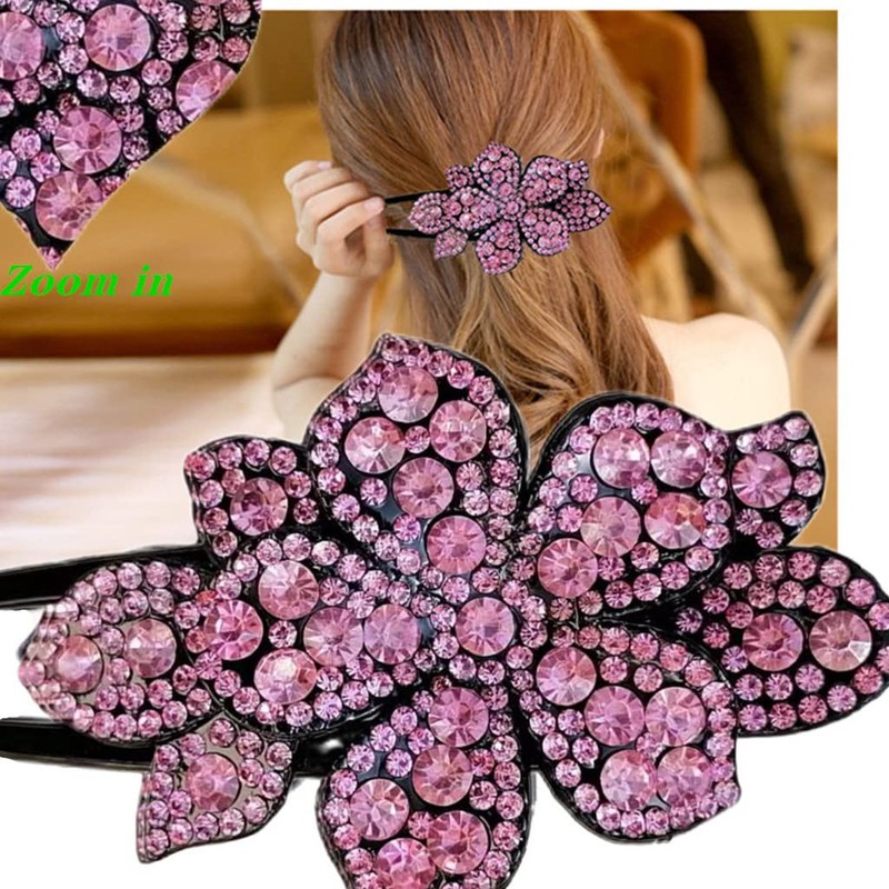 5 pinzas para el pelo con diamantes de imitación de