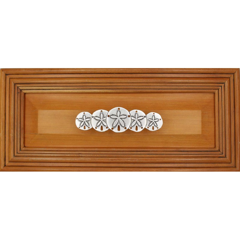 Costello Coastal - Sand Dollar Drawer Pull (Horizontal) - Pewter